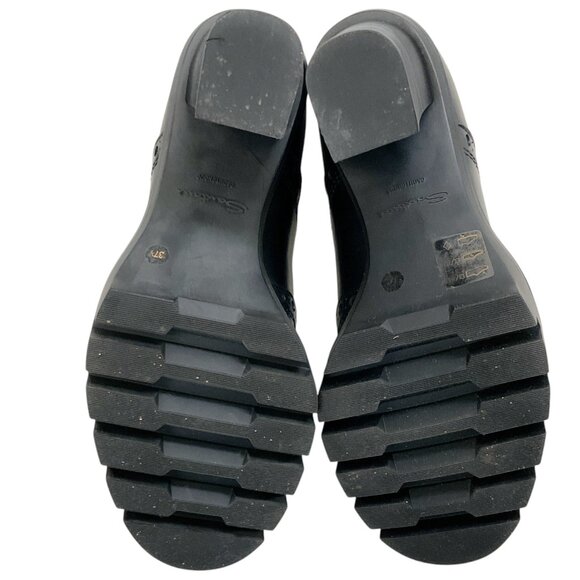 Santoni Black Leather Ferric Wing Tip Sock Booties - Picture 8 of 8